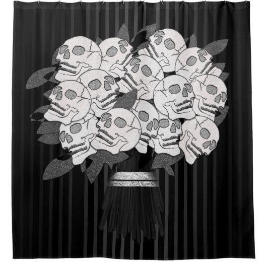 Rozen zwart-wit douchegordijn (Voorkant)