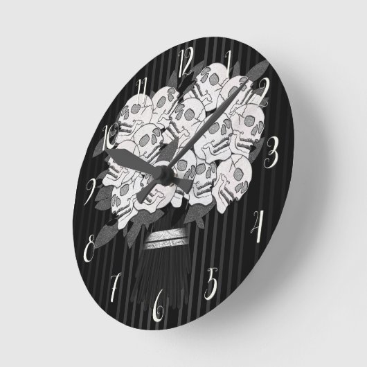 Rozen zwart-wit ronde klok (Hoek)