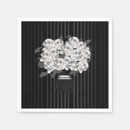 Rozen zwart-wit servet (Voorkant)