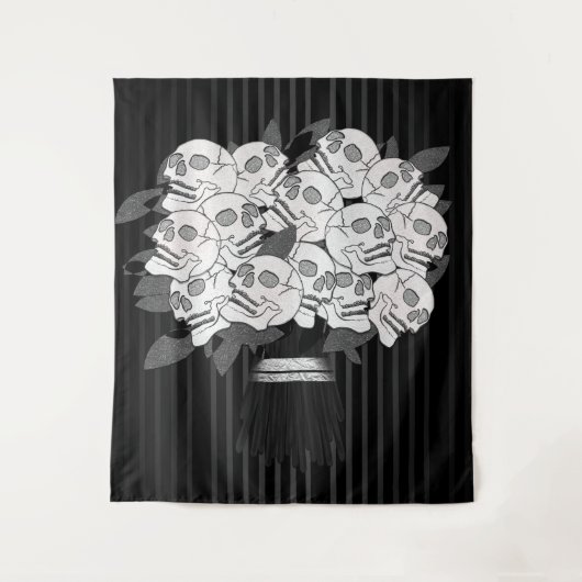 Rozen zwart-wit wandkleed (Voorkant)