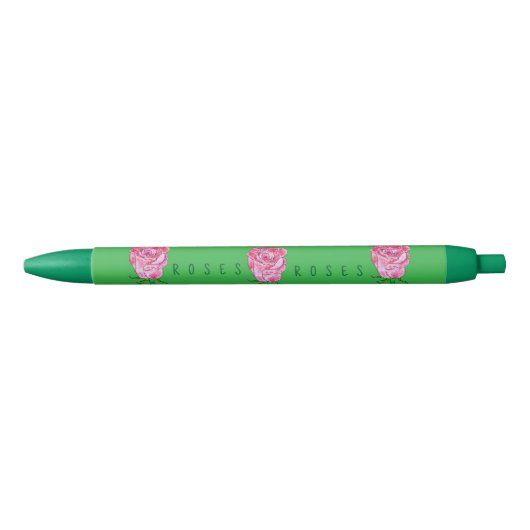 Rozen zwarte inkt pen (Voorkant)