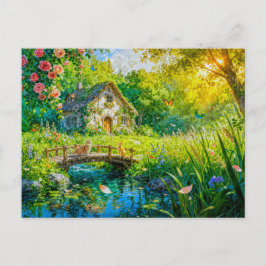 Rozenblaadje Cottage aan de Wildbrook Briefkaart