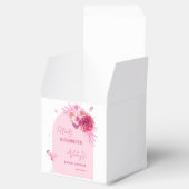 Rozenblaadjes en Prosecco Roze Bloemige Bruiloft F Bedankdoosjes (Geopend)