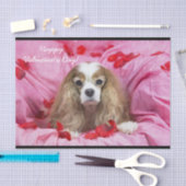 Rozenblaadjes, Valentijnsdag Cavalier King Charles Tissuepapier (Craft)