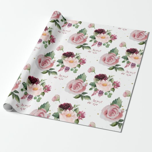 Rozenboeket Cadeaupapier (Uitgerold)