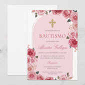 Rozenboeket doop kaart (Voorkant / Achterkant)