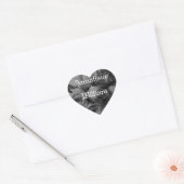 "Rozenboeket in zwart-wit" (2) Hart Sticker (Envelop)