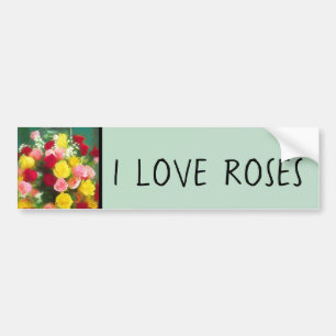 Rozenbolletje - Kute Original Flower Art Bumpersticker