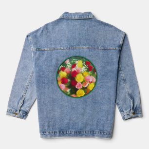 Rozenbolletje - Kute Original Flower Art Denim Jacket