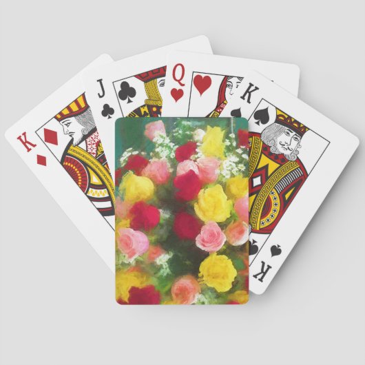 Rozenbolletje - Kute Original Flower Art Pokerkaarten (Achterkant)