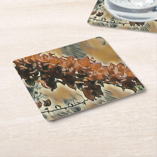 Rozenboom Kunst Kartonnen Onderzetters (Schuin)