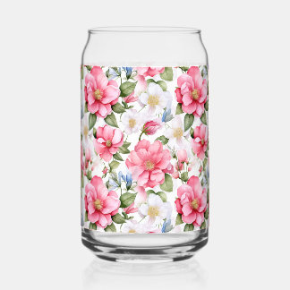Rozenbottel Harmony Delicate Roos Pattern Blikvorm Glas