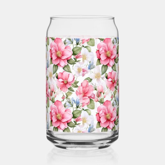 Rozenbottel Harmony Delicate Roos Pattern Blikvorm Glas (Rechts)