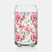 Rozenbottel Harmony Delicate Roos Pattern Blikvorm Glas (Links)