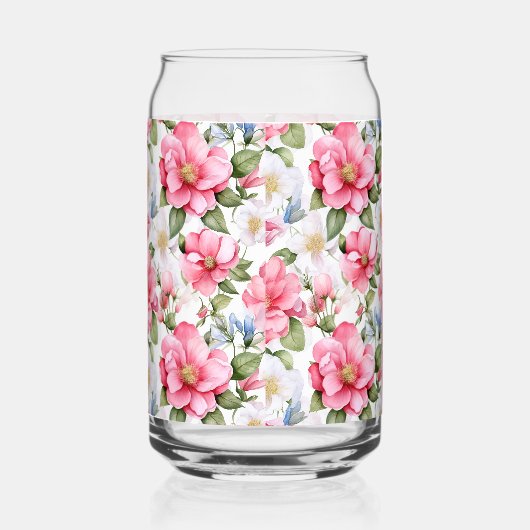 Rozenbottel Harmony Delicate Roos Pattern Blikvorm Glas (Links)