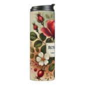 Rozenbottel Tea Design AI-kunst Thermosbeker (Gedraaid links)