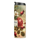 Rozenbottel Tea Design AI-kunst Thermosbeker (Geroteerd rechts)
