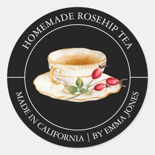 Rozenbottel Tea Modern label (Voorkant)