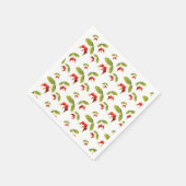 Rozenbottelpatroon 4 hoeken servet (Hoek)