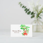 Rozenbottels Rozen Kruid Botanisch Plant Rood Visitekaartje (Staand voorkant)