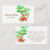 Rozenbottels Rozen Kruid Botanisch Plant Rood Visitekaartje (Voorkant / Achterkant)