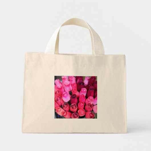 rozenbouquet kleine canvas tas (Voorkant)
