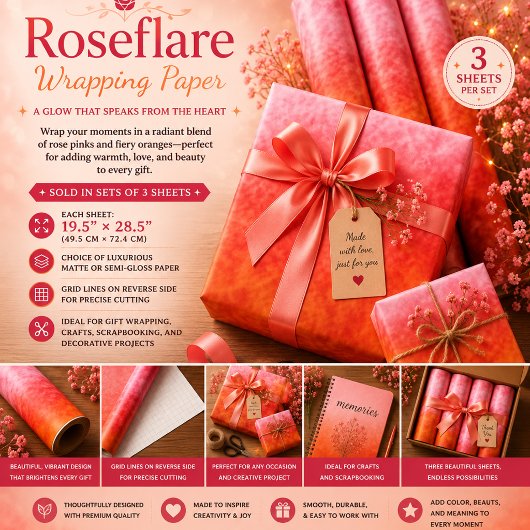 Rozenflits Inpakpapier Vel