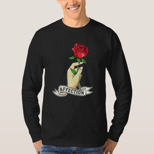 Rozenhand Affectie Nieuwigheid T-shirt (Voorkant)