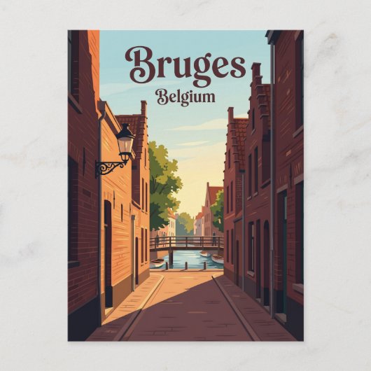 Rozenhoedkaai steeg België Briefkaart (Voorkant)