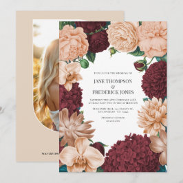Rozenhout, Terracotta Blush & Abrikozen Zijde Brui Kaart