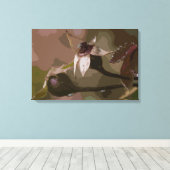Rozenknoppen in de herfst canvas afdruk (Insitu (Houten vloer))