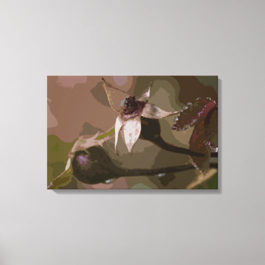 Rozenknoppen in de herfst canvas afdruk (Voorkant)