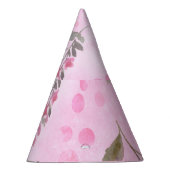 Rozenknoppen, stippen: zomerbloemen. feesthoedjes (Rechts)