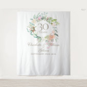 Rozenkrans 30e verjaardag Fotohouding Achtergrond Wandkleed (Voorkant)