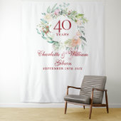 Rozenkrans 40e verjaardag Fotohokje Achtergrond Wandkleed (In situ)