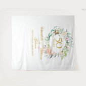 Rozenkrans 50ste verjaardag Fotocabine Achtergrond Wandkleed (Voorkant (horizontaal))