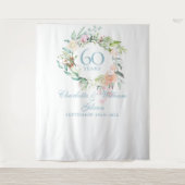 Rozenkrans 60ste verjaardag Fotocabine Achtergrond Wandkleed (Voorkant)