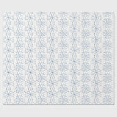 Rozenkrans Bloeiende Blauwe Bloem Cadeaupapier (Vlak)