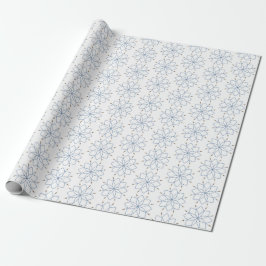 Rozenkrans Bloeiende Blauwe Bloem Cadeaupapier