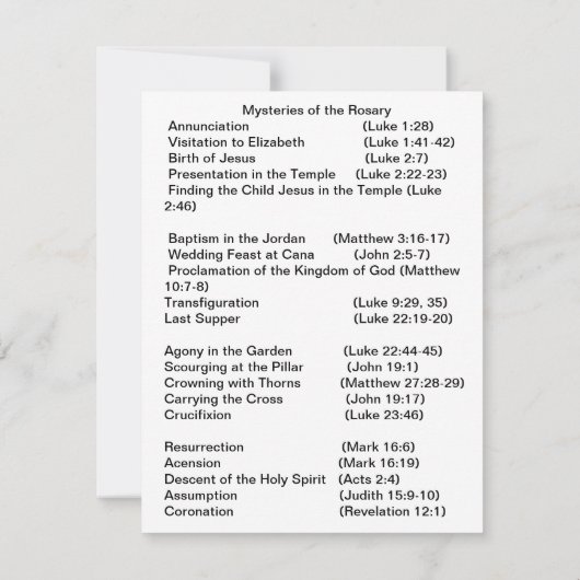 Rozenkrans Flat Kaart (Achterkant)