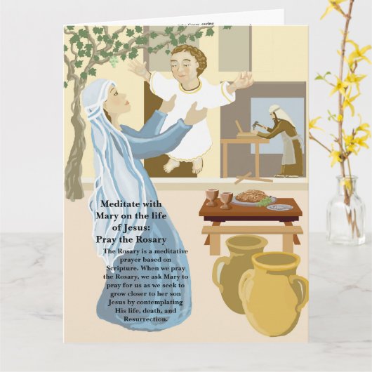 Rozenkrans Kaart (Gele Bloem)