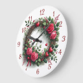 Rozenkrans met rode harten grote klok (Hoek)