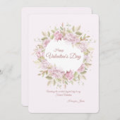 Rozenkrans Valentijnsdag Wenskaart Kaart (Voorkant / Achterkant)