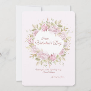 Rozenkrans Valentijnsdag Wenskaart Kaart