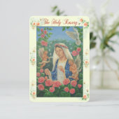 Rozenkransgebed Kaart met mijn originele kunstwerk (Staand voorkant)