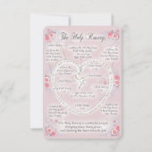 Rozenkransgebed Kaart met mijn originele tekening (Achterkant)