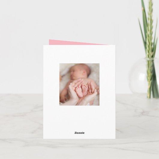 Rozenkruis Monogram Scripted Foto Religieus Bedankkaart (Achterkant)