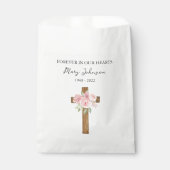 Rozenkruis rouwfavorietentas bedankzakje (Voorkant)