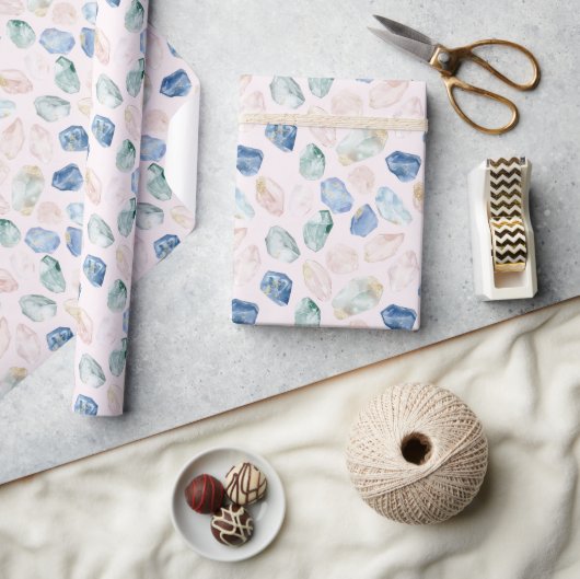 Rozenkwarts Lapis Lazuli Kristallen Cadeaupapier (Crafts)