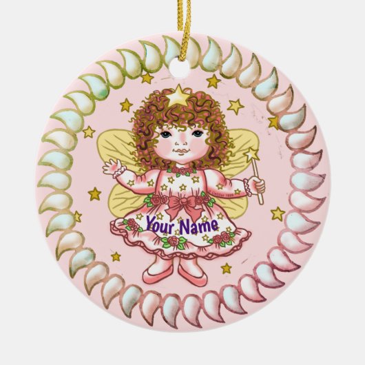 Rozenmeisje Elf ornament (Voorkant)
